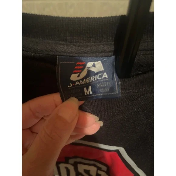 Ohio State Buckeyes J-America NCAA College Crewneck Sweatshirt Black - Picture 2 of 2